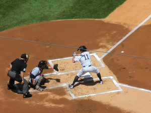 Nr. 11 - Brett Gardner von den Yankees schlägt gegen die Cleveland Indians